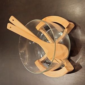 Tongzhi, Wooden Salad Bowl Set with servers